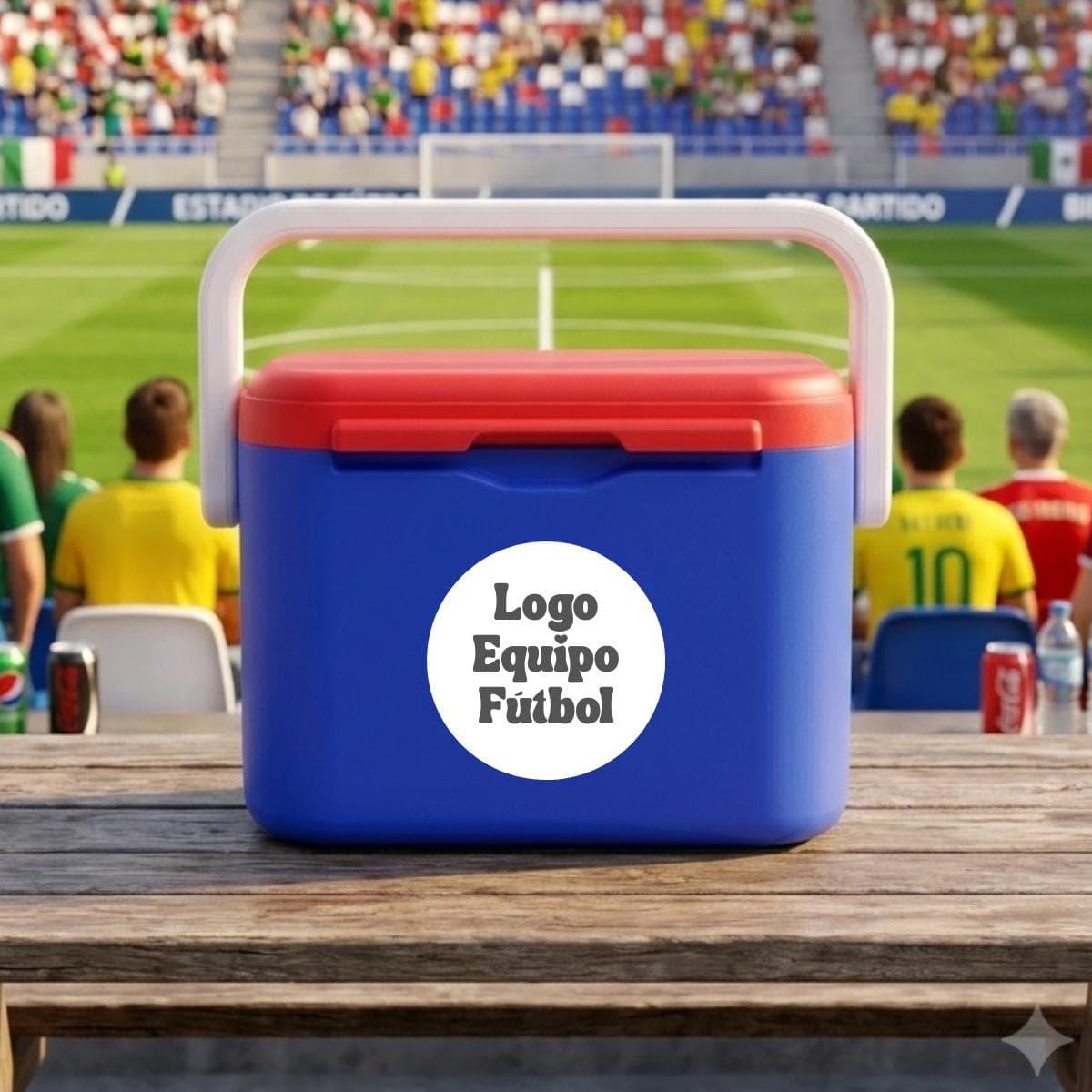 Hielera Multifuncional Equipos Fútbol Portátil Six Pack Latas 355 ML
