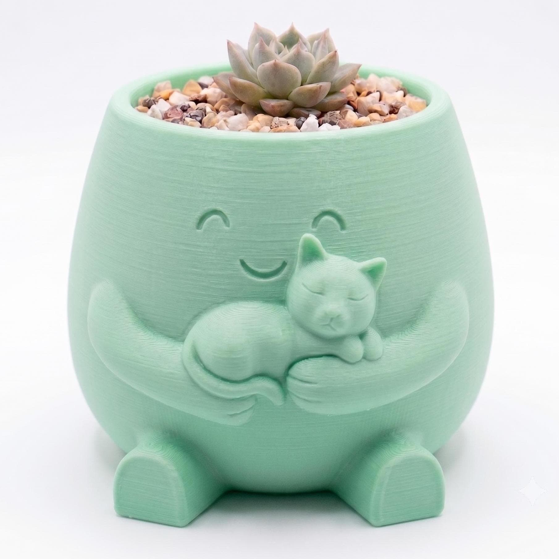 Maceta Decorativa Gatito Girly Para Plantas, Suculentas o Cactus