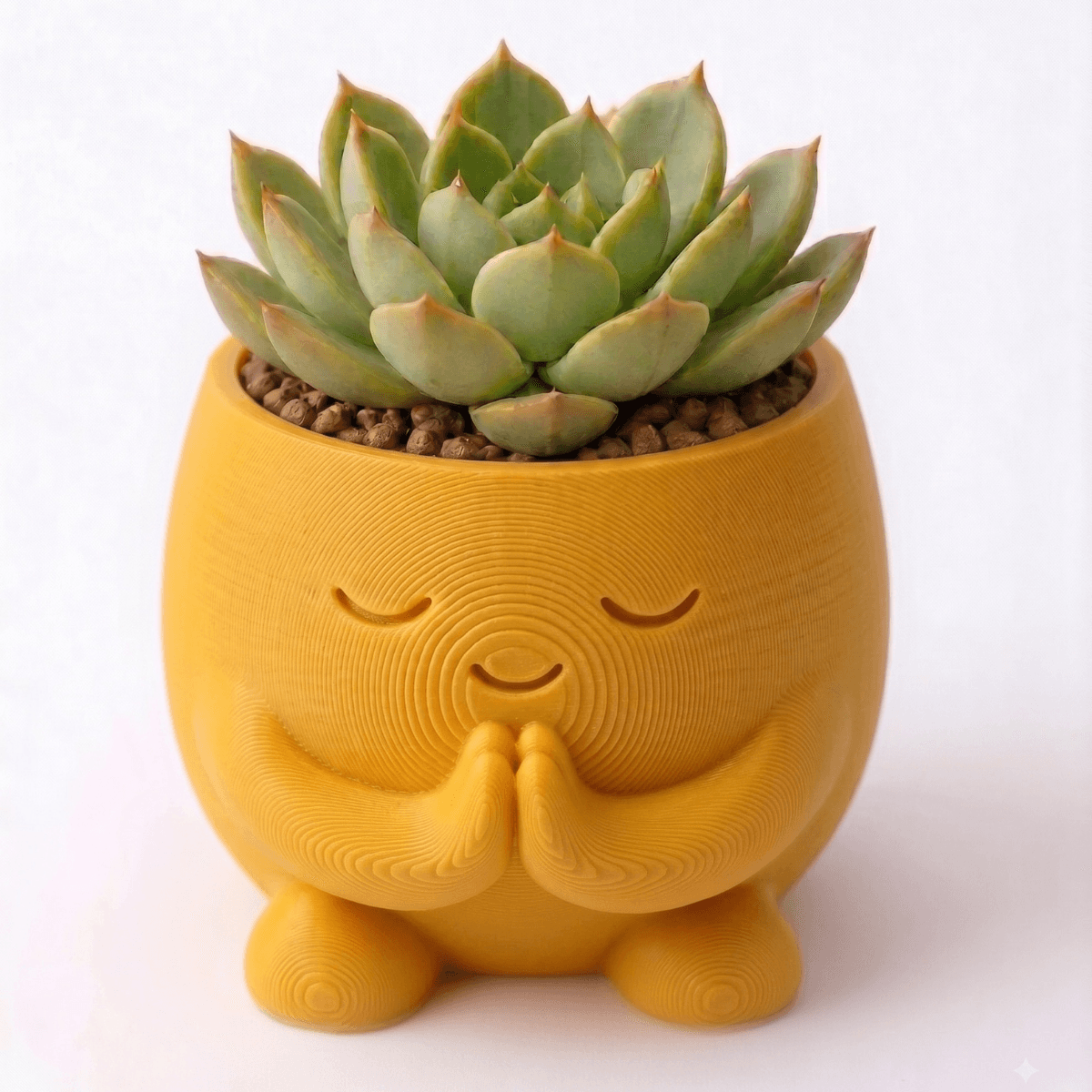 Mini Maceta de Personaje Namasté — Amarilla