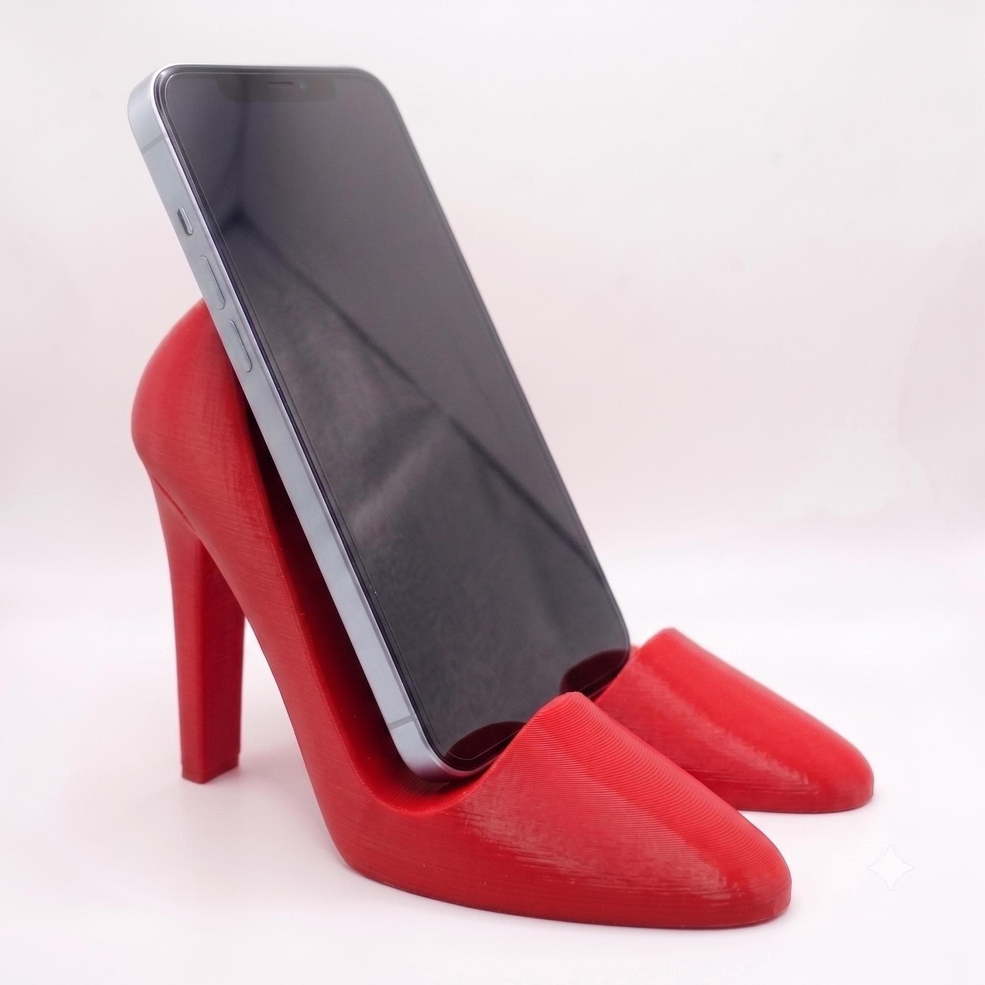 Soporte para Celular en Forma de Zapatilla de Tacón | Base de Escritorio Chic Impresa en 3D